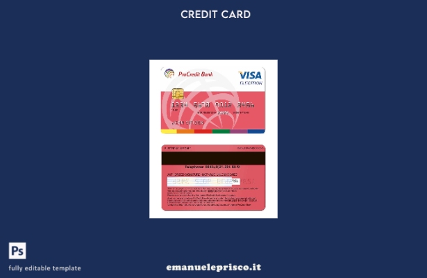 stile verificato Modello Romania ProCredit Bank Visa Electron